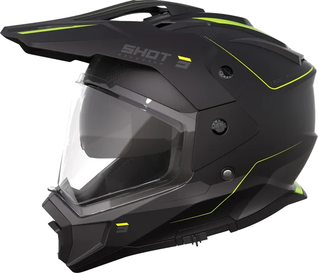 Shot Trek Max Vision Rally Full Face Helmet, black/yellow