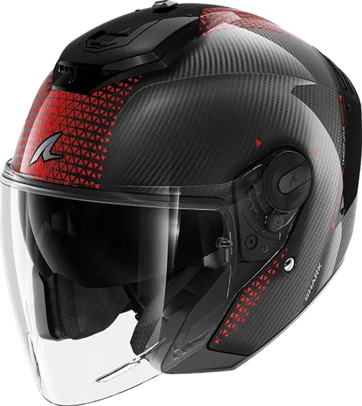 Shark RS Jet Carbon Ikonik DRU - Red / Black