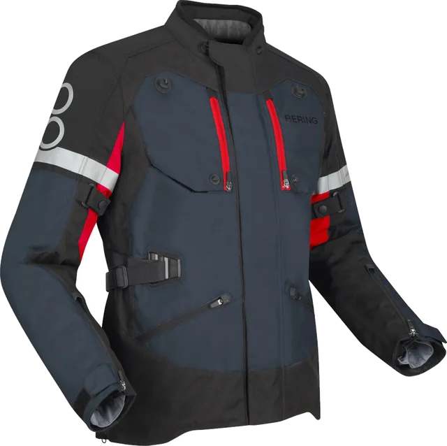 Bering Halifax 17353 waterproof Motorcycle Textile Jacket, black/anthracite/red