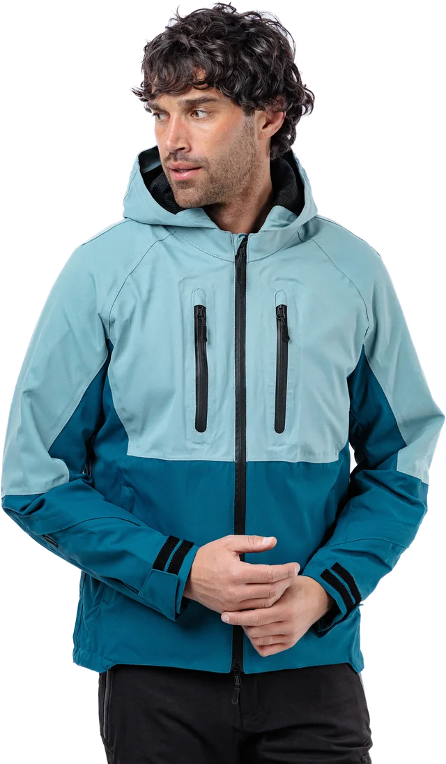 Spada Joe Blue Smoke & Coral Blue Waterproof Motorcycle Jacket, Blue