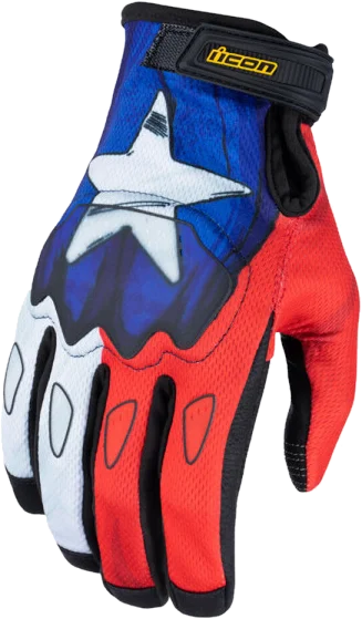 Icon Hoolligan CE Gloves Tejas Libre Blue