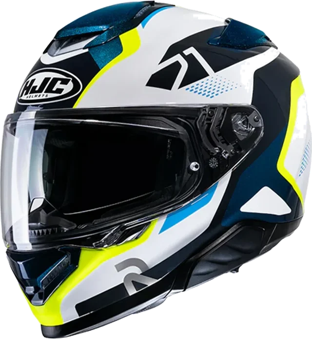 HJC Rpha71 Helmet Hapel MC3H White/Yellow/Blue Gloss