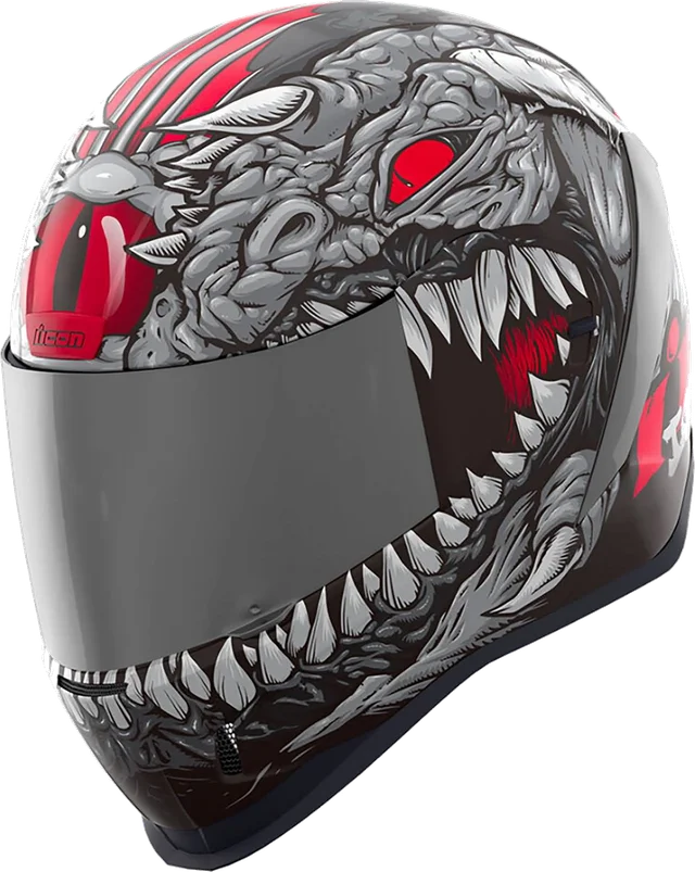 ICON Full Face Motorcycle Helmet Airform MIPS Kryola Kreep, Silver