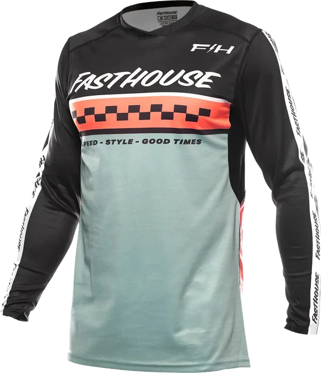 Fasthouse Elrod Formula Jersey, Oceanic Mint/Hyper Coral