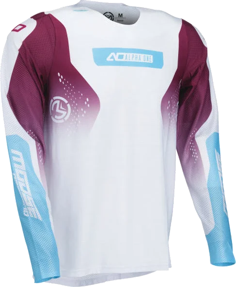 Moose Racing Alpha One Jersey, White/Purple