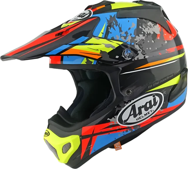Arai MX-V Evo Track Black, Black/Multicoloured