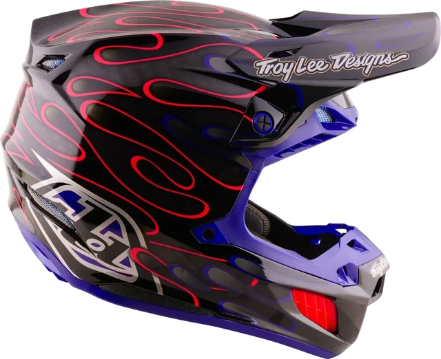 Troy Lee Designs SE5 Carbon Helmet Overspray Black / Magenta, black magenta