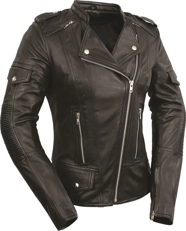 Altimate Women's Tantrum Leather Jacket, black