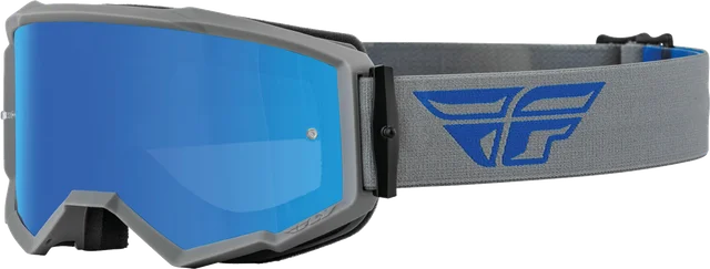 Fly Racing Zone Logo Motocross Goggles, grey/blue