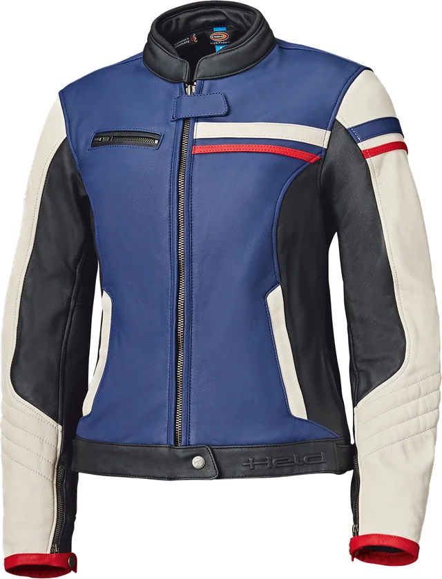 Held - Midway Leather Jacket - Women, blue/red/white