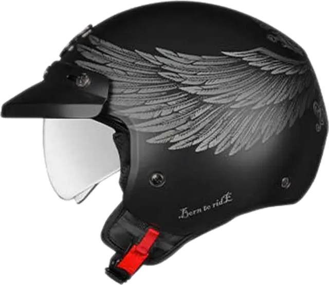 Nexx Y.10 Eagle Rider CO 2022 Open Face Helmet, Black / Matt Grey