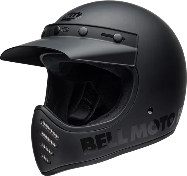 Bell Moto-3 Blackout Helmet Matt Gloss Black, Matt Gloss Black
