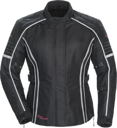 Tourmaster Tour Master Womens Tall Trinity Series 3 Textile Jacket, Black