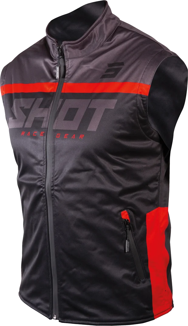 Shot BODYWARMER LITE 2.0 - BLACK NEON YELLOW 2024, black/red