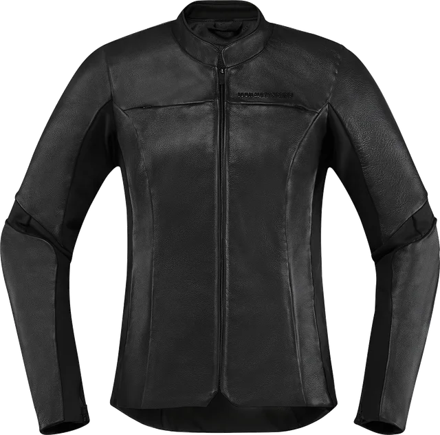 Icon Overlord Leather Jacket, Stealth Black