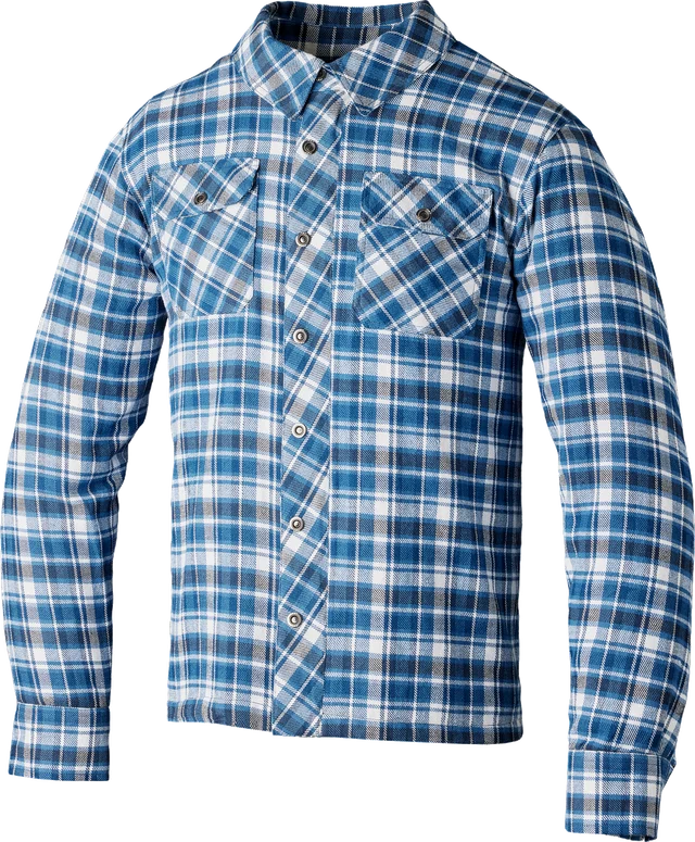 RST Lumberjack CE Mens Textile Shirt - Blue / Grey Check, blue grey check