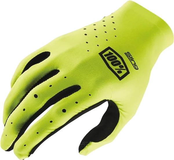 100% 100 Percent Sling Gloves, Flo Yellow