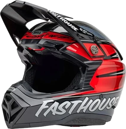 Bell Moto-10 Spherical Helmet - 2025 Fasthouse DITD, Grey/Red
