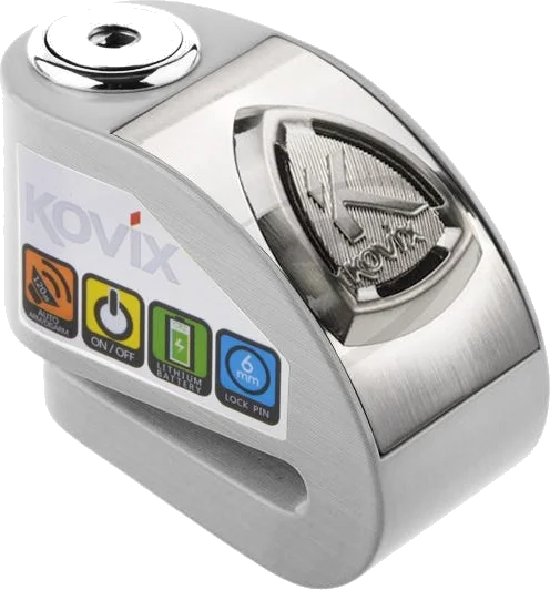 Kovix Alarm Disc Lock - Brushed Metal