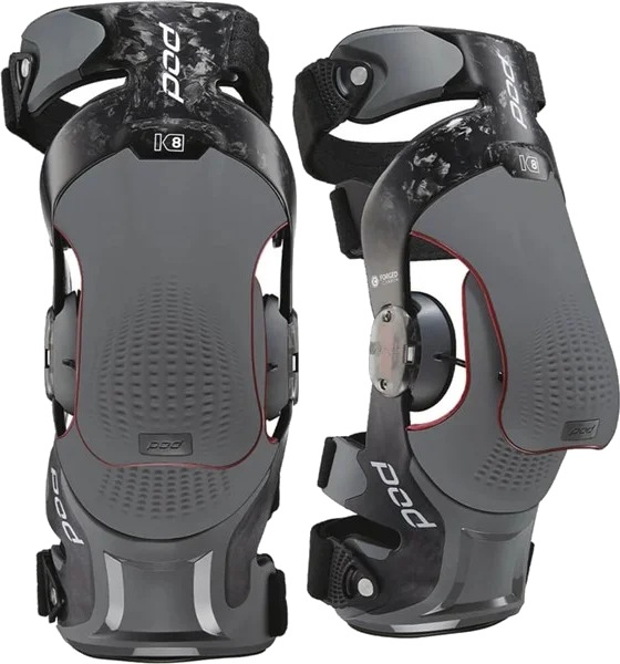 POD K8 3.0 Carbon Knee Brace Pair, White/Black