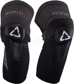 Leatt Youth Black ReaFlex Hybrid Knee Guard, black
