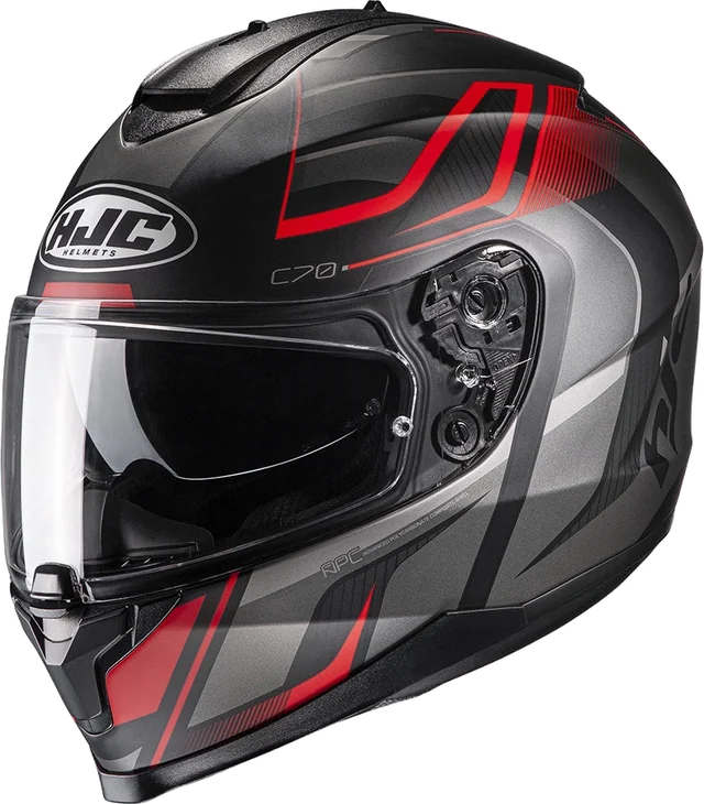 HJC C70 Full Face Helmet - Lantic Red, lantic yellow
