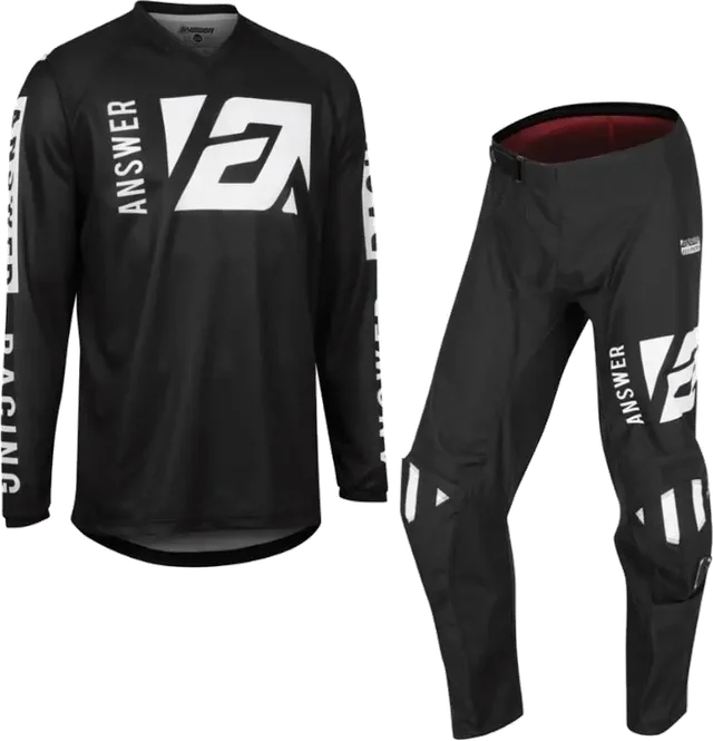 Answer Racing Syncron Merge Motocross Pant & Jersey Kit Black / White