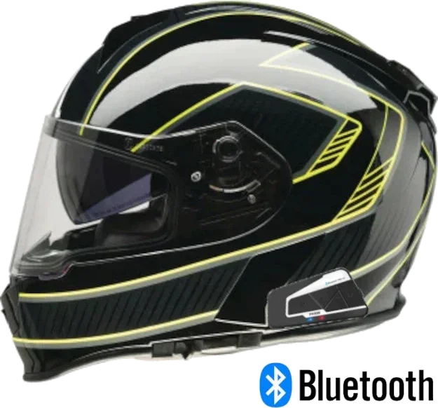 Z1R Warrant Full Face Bluetooth Helmet Amplify Black/Hi-Viz