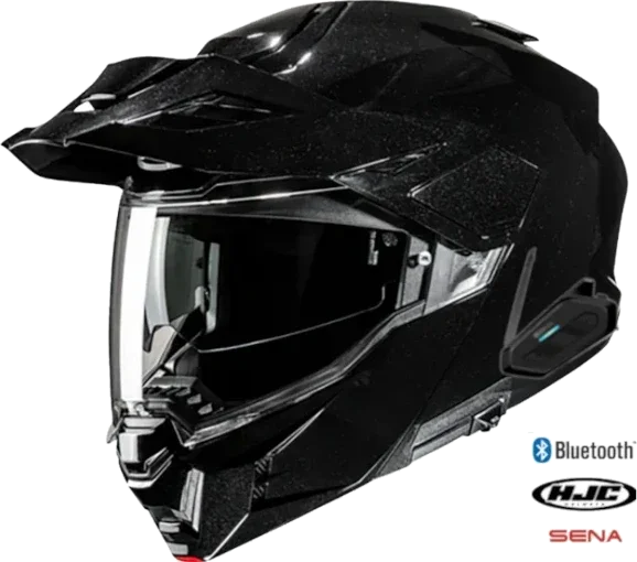 HJC i80 Bluetooth Helmet Gloss Black Sena Spider
