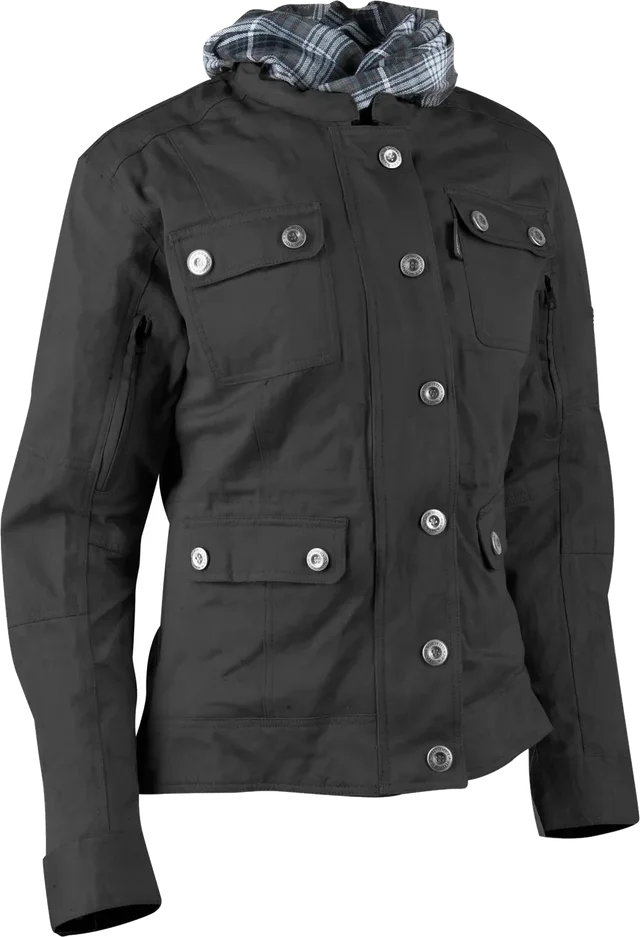 Joe Rocket Luna™ Waxed Canvas Jacket, black