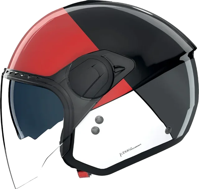 Nolan N20-2 Visor Blocco Jet Helmet, black/white/red