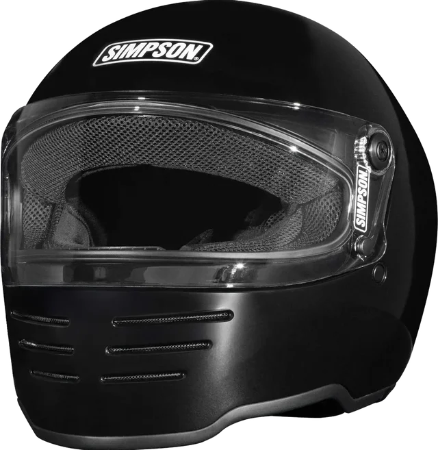 Simpson M62 Bandit Solid Adult Street Helmets, gloss black