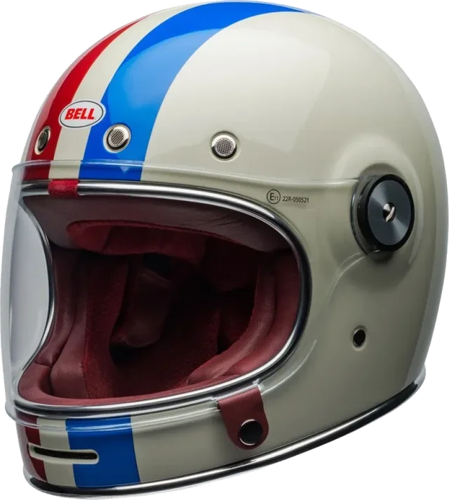 Bell Bullitt Command Helmet, Gloss Vintage White / Oxblood / Blue