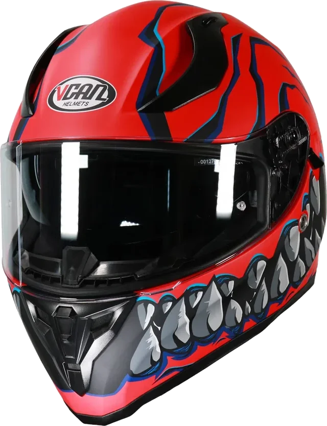Vcan H128 Mordhi Helmet Red, Red