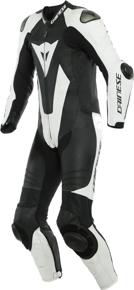 Dainese Laguna Seca 5 1PC Perforated Leather Suit, Black / Black / White