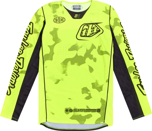 Troy Lee Designs SE Pro Jersey Blotted Flo Yellow, FLO YELLOW