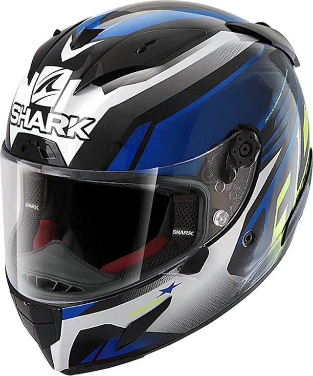SHARK Race-R Pro Aspy Black / Blue / Yellow Helmet, Black/Blue