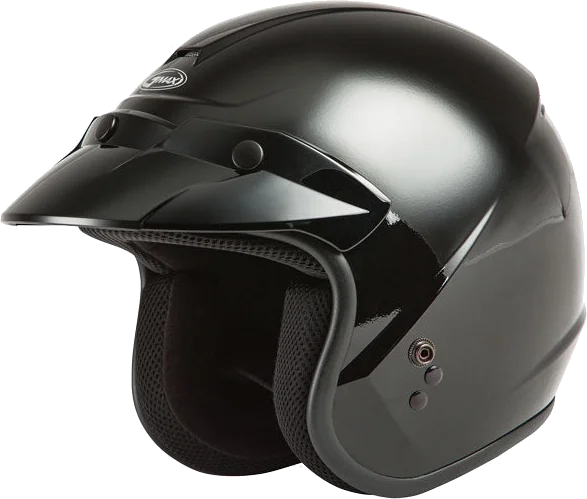 GMax OF-2 Solid 3/4 Helmet, black