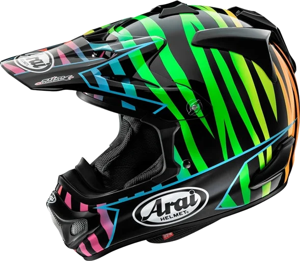 Arai Vx-pro4 Van Beveren Helmet, black pink blue green