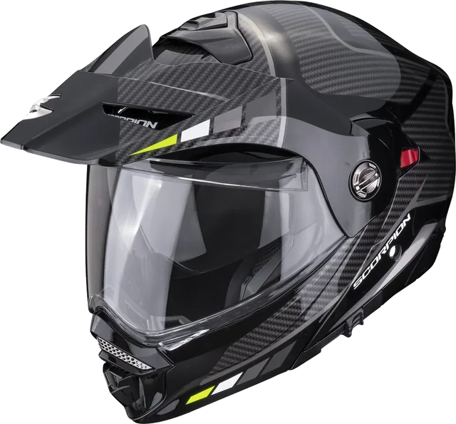 Scorpion ADX-2 Camino Matt Black / Silver / Orange, Black Matt/Yellow
