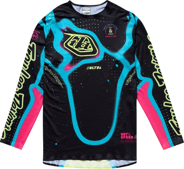 Troy Lee Designs SE Ultra Jersey Membrane Black / Glo Yellow, BLACK / GLO YELLOW