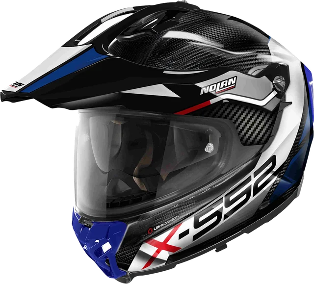 Nolan X-552 Ultra Carbon Dinamo N-com Full Face Helmet, Black/Grey/Blue