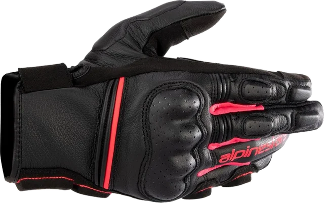 Alpinestars Stella Phenom Ladies Leather Gloves Black / Diva Pink