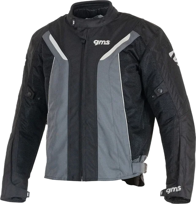 gms Ventura Black Grey Mesh Textile Jacket, Black Grey