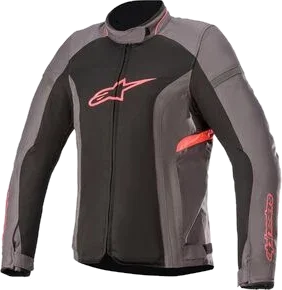 Alpinestars Womens Gray/Black/Pink Stella T-Kira V2 Air Jacket, Black/Tar Grey