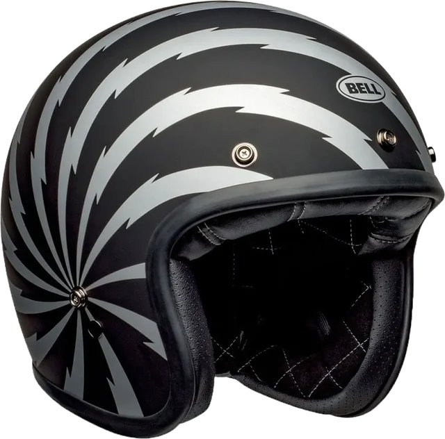 Bell Custom 500 SE Vertigo Open Face Helmet, Matt Black / Silver