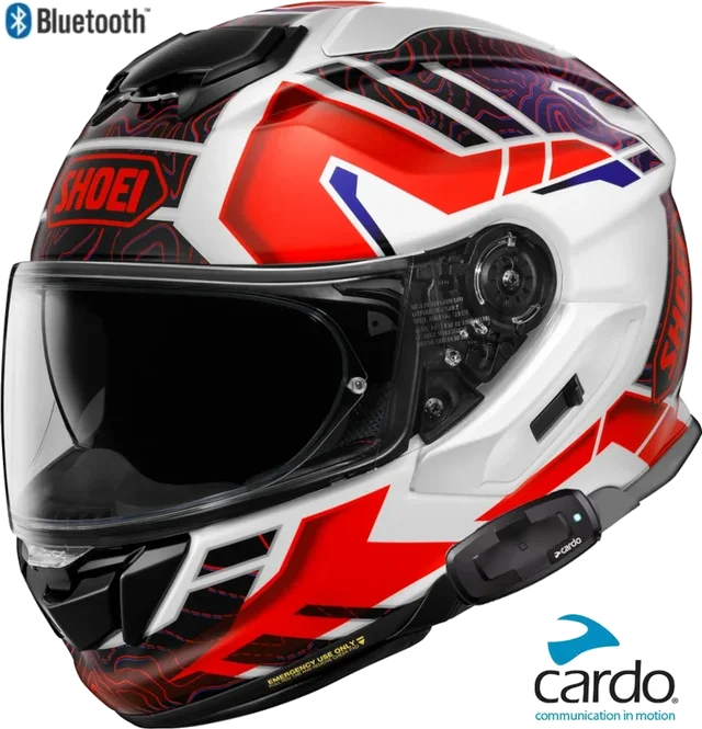 Shoei GT-Air 3 Bluetooth Helmet Hike Graphic TC-10 Cardo Packtalk S
