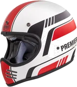 Premier Mx Bl8 Bm Helmet White Black Red
