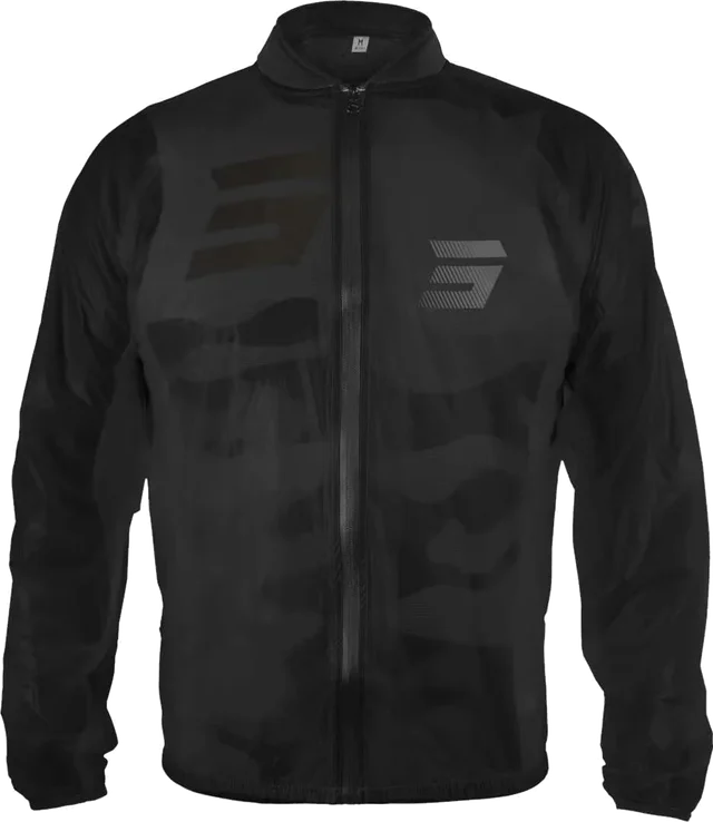 Shot Stretchable Windbreaker waterproof Jacket, black