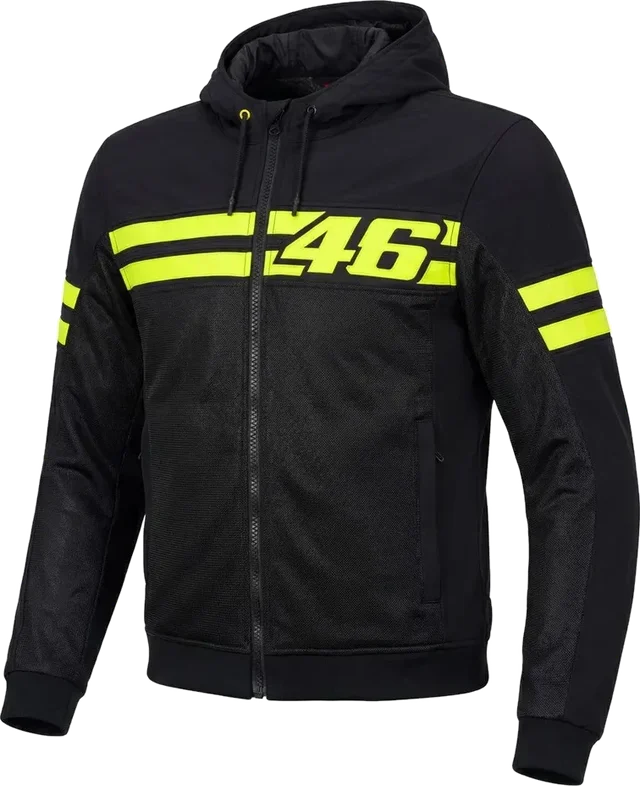 Dainese Vintedge Air Tex Vr46 Racing Jacket, Black / Yellow Fluor